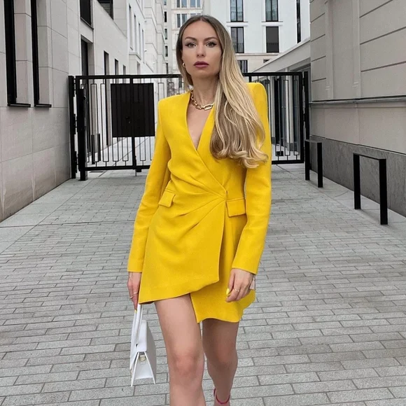 Zara Limited edition Draped blazer dress